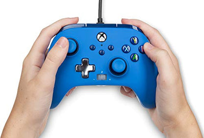 PowerA Enhanced Wired Controller for Xbox Series X|S - Blue, Officially Licensed for Xbox - color: Blue