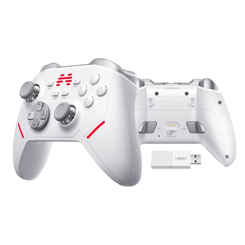 BEITONG KP20 Wireless Controller, TMR Joystick, Hall Trigger, White | TMR Joysticks, Hall Triggers,1000Hz Polling Rate, Mechanical Buttons, Hybrid D-Pad, 6 Axis