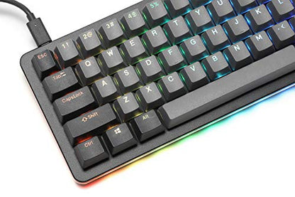 Drop ALT Mechanical Keyboard — 65% (67 Key) Gaming Keyboard, Hot-Swap Switches, Programmable Macros, RGB LED Backlighting, USB-C, Doubleshot PBT, Aluminum Frame (Kaihua Box White, Black) - color: Black, style: Kaihua Box White