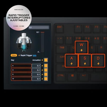 SteelSeries Apex Pro Mini Gen 3 OmniPoint 3.0 HyperMagnetic Switches — Adjustable Actuation — Rapid Trigger — Game-Ready Presets — Protection Mode — Rapid Tap/SOCD — RGB — PBT Keycaps — USB-C - color: Black, size: Pro Mini 60%, style: Gen 3 Wired