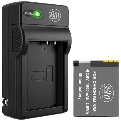 BM Premium NB-8L Battery & Charger Kit for Canon PowerShot A2200 is, A3000 is, A3100 is, A3200 is, A3300 is Digital Camera