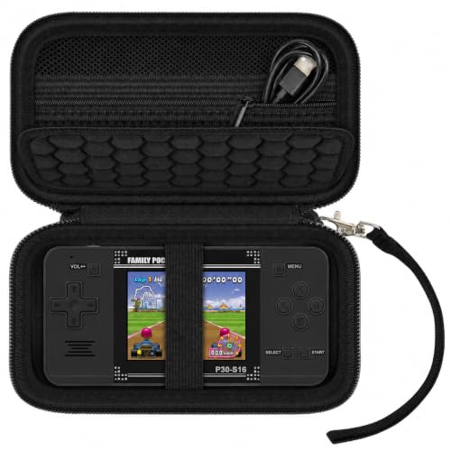 Case for WELLST·G Handheld Game for Kids Adults, Universal fit for TaddToy/ for Beijue 16-Bit Handheld Console - Retro Video Games Travel Storage Cover Bag, Portable Electronic Organizer Holder (Black) - color: Black