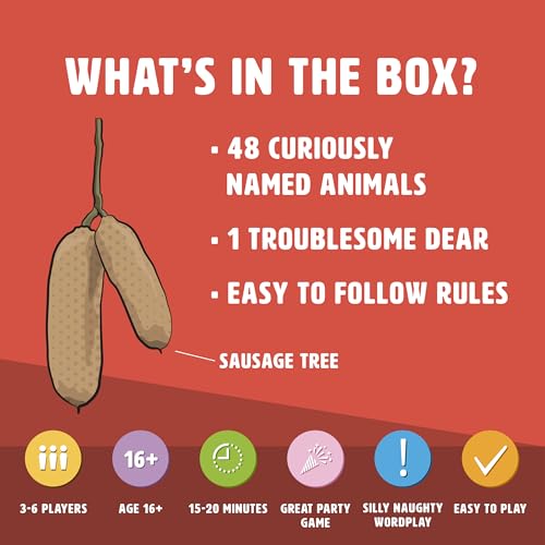 Ginger Fox: Don't Be A Dik Dik - Adult Party Card Game, Set Matching, for Silly Grown Ups Who Love Nature & A Little Naughtiness, Ages 16+, 3-6 Player - style: Don't Be…