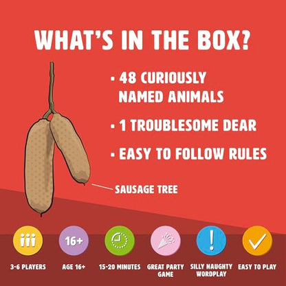 Ginger Fox: Don't Be A Dik Dik - Adult Party Card Game, Set Matching, for Silly Grown Ups Who Love Nature & A Little Naughtiness, Ages 16+, 3-6 Player - style: Don't Be…