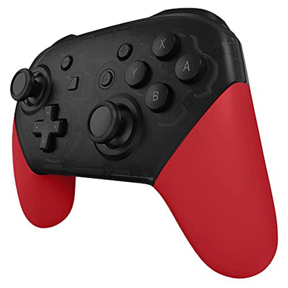 eXtremeRate Passion Red Replacement Handle Grips for Nintendo Switch Pro Controller, Soft Touch DIY Hand Grip Shell for Nintendo Switch Pro - Controller NOT Included - color: Passion Red