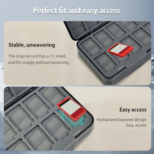 ONETIAOLONG Switch Game Case Holder for Switch 2 & OLED & Lite with 72 Cartridge Slots and 144 Micro SD Card Storage with Magnetic Closure,Protective Hard Shell and Soft Lining for Easy carrying - color: Black, style: 72-slots