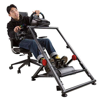 NanoRS RS155 Foldable Gaming Steering Wheel Stand Steel Frame Support Game Driving Bracket up to 20kg
