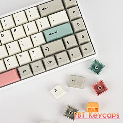 PBT keycaps 60 Percent Dye-Sub XDA 134 Retro keycap Set for Cherry MX Gateron Kailh Switches Gaming Mechanical Keyboard (Retro 9009) - color: Retro 9009