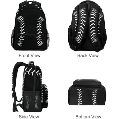 Fashion Baseball Sport Softball American Cool Backpacks School Book Travel College Shoulder Bag for Women Girls Men Boys - color: Multi