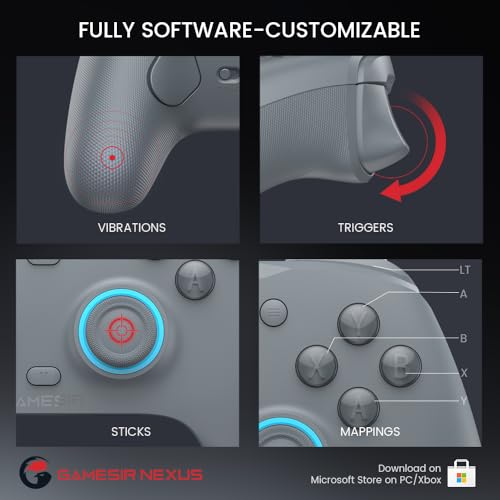 GameSir G7 SE Wired Controller for Xbox Series X|S, Xbox One & Windows 10/11, Plug and Play Gaming Gamepad with Hall Effect Joysticks/Hall Trigger, 3.5mm Audio Jack-Gray - color: Gray