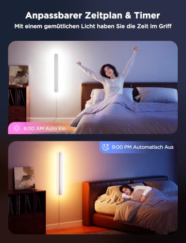 Govee Wall Sconce, Smart RGBIC Wall Lights, Works with Matter, 1 Pack | Music Sync, Color Changing Wall Mount Light Plug in, Modern Room Light for Living Room Bedroom Gaming Room Hallway