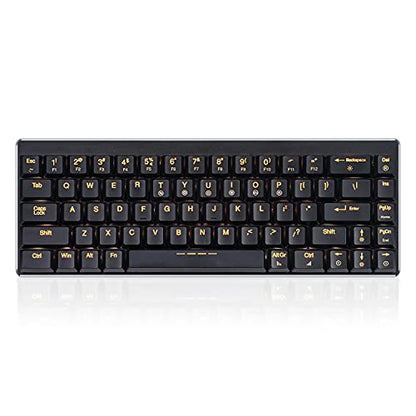 Perixx Micro USB PERIBOARD-428 Mini Mechanical Keyboard with Kailh Low Profile Brown Switch, RGB Backlighting, Black, US English Layout