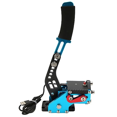 GOWENIC USB Handbrake, Sim Racing Game Hand Brake 64 Bit 2 in 1 Handbrake for ONE, Series S X PC with G920, for, iRacing Setup Use (Blue) - color: Blue