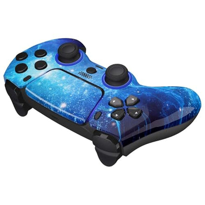 Custom Wireless Controller for PS5 - Hand Airbrushed & Multiple Designs Available (Blue Nebula) - color: Blue Nebula