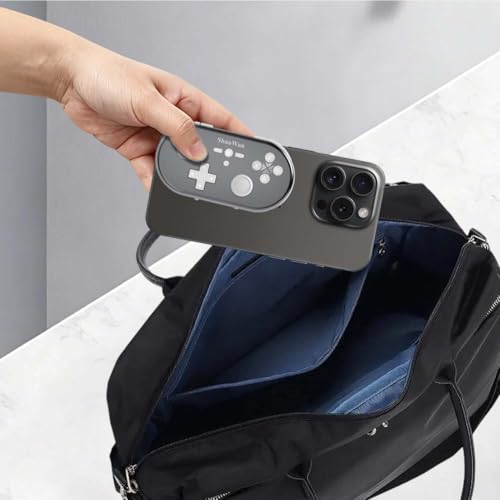 ShanWan Wireless Mini Controller for Switch, PC, iOS, Android, Supports Keyboard Mode for iPad Procreate (Silver) - color: Silver