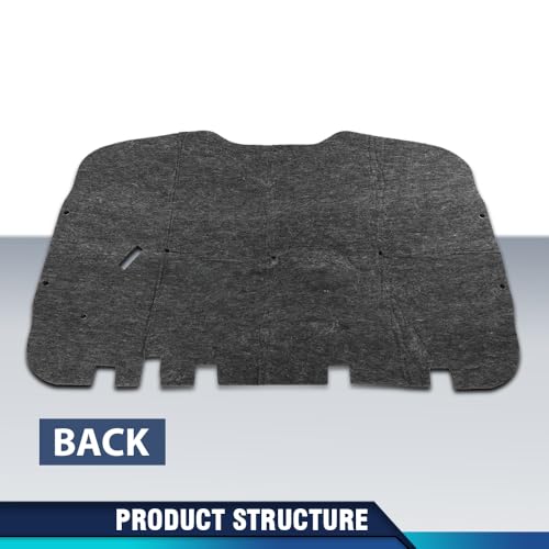 PIT66 Hood Insulation Pad 1/2" with Clips Compatible with Chevy Tahoe 2000-2006/Fit Chevy Suburban 1500 2500 2000-2006 - style: 2000-2006 Chevy Tahoe/Suburban