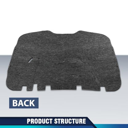 PIT66 Hood Insulation Pad 1/2" with Clips Compatible with Chevy Tahoe 2000-2006/Fit Chevy Suburban 1500 2500 2000-2006 - style: 2000-2006 Chevy Tahoe/Suburban