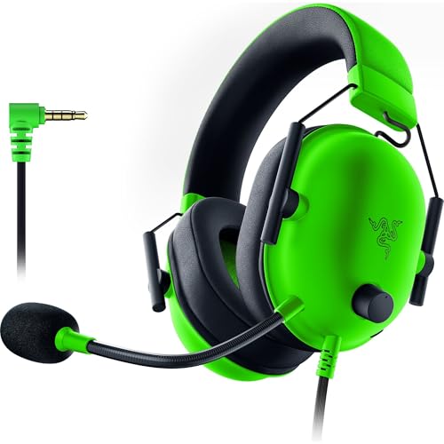 Razer BlackShark V2 X Gaming Headset, 3.5mm Audio Jack, Green - color: Green, size: 3.5 mm, style: PC
