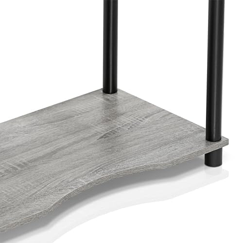 Furinno 10016GYW/BK Home Laptop Notebook Computer Desk, French Oak Grey/Black - color: French Oak Grey/Black, size: 16 Inch