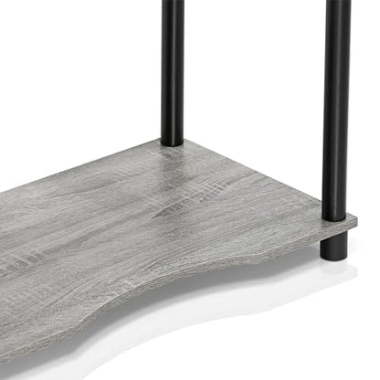 Furinno 10016GYW/BK Home Laptop Notebook Computer Desk, French Oak Grey/Black - color: French Oak Grey/Black, size: 16 Inch