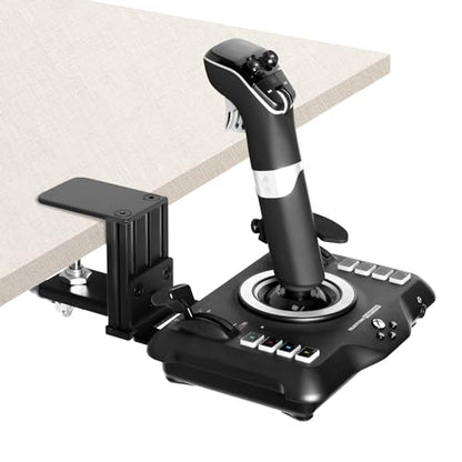 HUYE Steel Clamp-on Flight Stick Desk Mount Bracket Designed for Turtle Beach VelocityOne Flightstick & Logitech G Extreme 3D Pro Joystick, Adjustable Desk Mount (Flight Stick Not Included) - 2 Pack - color: 2 Pack