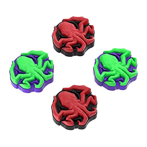 PlayVital Halloween Thumb Grip Caps for Nintendo Switch 2 Pro, Switch Pro Controller, Joystick Caps Cover for ps5, Edge, ps4, Xbox Series X/S, Xbox One, Elite Series 2 Controller - Cthulhu The Octopus - color: Cthulhu The Octopus