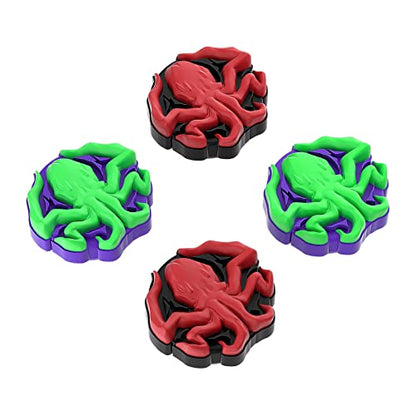 PlayVital Halloween Thumb Grip Caps for Nintendo Switch 2 Pro, Switch Pro Controller, Joystick Caps Cover for ps5, Edge, ps4, Xbox Series X/S, Xbox One, Elite Series 2 Controller - Cthulhu The Octopus - color: Cthulhu The Octopus