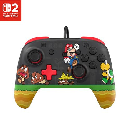 Turtle Beach Rematch Wired Controller Goomba Stomp Nintendo Switch 2 | Nintendo Switch 2, Lite, OLED, Hall-Effect Thumbsticks, 2 Mappable Buttons, Glows-in-the-Dark, C-Button, Goomba Stomp - color: Goomba
