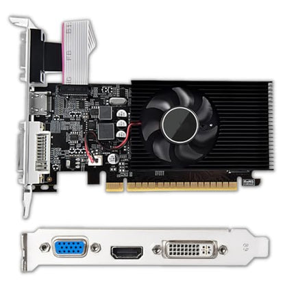 Bewinner GT610 Computer Graphics Card, 2GB DDR3 64bit PCI Express X16 Graphics Card with DVI, VGA, HDMI Interface for Computer Desktop