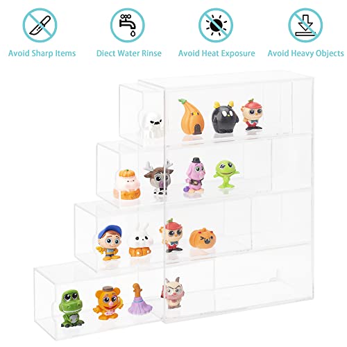4 Layer Mini Action Storage Box Cabinet Organizer for Mini Toys | Adjustable case fit mini collectibles and figures. Case only, toys not included.