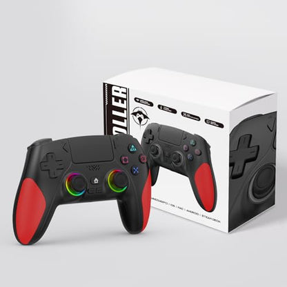 GMVOX Wireless Controller for PS-5/PC,Hall Effect Joysticks & Triggers Gaming Controller with Programmable/Remap/Turbo/LED Light Function