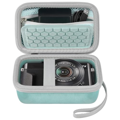 Comecase Hard Digital Camera Case for Canon G7X Mark III/II & SX740 | Hard Shell Travel Storage for Creators and Travelers,for Kodak Pixpro FZ55/FZ45, for Sony Cybershot/for Ricoh GR III, Green - color: Green