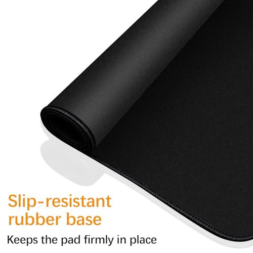 4 Pcs Large Gaming Mouse Pad Black 31.5x11.8 in,Extended Desk Keyboard Pad with Micro Weave Cloth, Edges Stitched Gaming Mouse Pad Pack for Office and Home Use