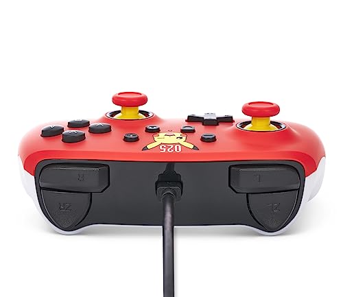 PowerA Nintendo Switch Wired Controller - Laughing Pikachu, Pokemon Switch Controller, Detachable 10ft USB Cable, Plug & Play, Officially Licensed by Nintendo - color: Laughing Pikachu
