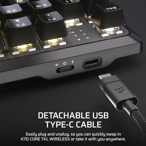 Corsair K70 CORE TKL Wireless + Elgato Stream Deck Mini Bundle - Mechanical Tenkeyless Gaming Keyboard with Studio Controller for Zoom, Teams, PowerPoint, MS Office etc, Compatible with PC/Mac