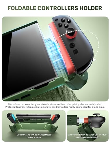 Mumba Blade Series Case for Nintendo Switch 2 [Dock Friendly] [Military-Grade Protection] Switch 2 Grip Protective Cover Shell, Quick-Release Joy-Con, Accessories for Switch 2 Controllers (Green) - color: Avocado Green