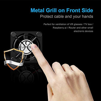 ELUTENG 40mm USB Fan with 3 Speed Control USB Ventilator 5V Max 5300RPM High Flow VR Cooling Fan Compatible for Receiver DVR Playstation Xbox Computer Cabinet Cooling - size: 40mm USB Speed Fan Standard