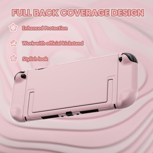 PlayVital Protective Case for Nintendo Switch 2 - Cute Dockable Hard Case Shell for Switch 2 with Thumb Grip & Sticker & Button Caps, Anti-Scratch & Shockproof Cover Skin - Cherry Blossoms Pink - color: Cherry Blossoms Pink