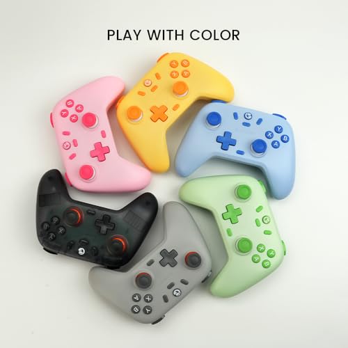 GameSir Nova Lite Wireless Controller for PC,Hall Effect Sticks & Trigger | Bluetooth Controller Gamepad with Hall Effect Trigger,Turbo,Rumble Vibration,Android, Switch & Steam Deck - color: Nova Lite(Yellow)