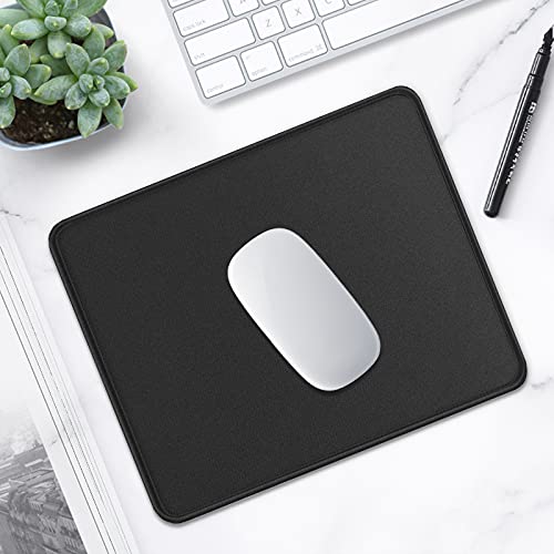 Hsurbtra Mouse Pad, Premium-Textured Square Mousepad 10.2 x 8.3 Inch, Stitched Edge Anti-Slip Waterproof Rubber Pretty Cute Computer Mat for Office Gaming Laptop Women Kids Jet Black - color: Jet Black, size: Square Mousepad (10.2" x 8.3")