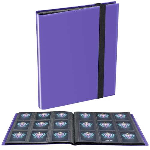 Card Binder, Upgraded 9 Pockets Trading Card Collection Binder for Cards, 360 Card Book Holder Album for Yugioh, MTG, TCG, Magic, Sports Cards - Purple - color: Purple