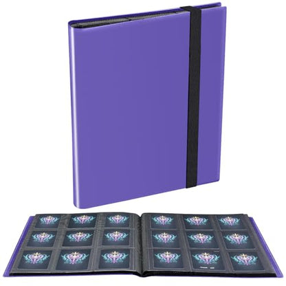 Card Binder, Upgraded 9 Pockets Trading Card Collection Binder for Cards, 360 Card Book Holder Album for Yugioh, MTG, TCG, Magic, Sports Cards - Purple - color: Purple