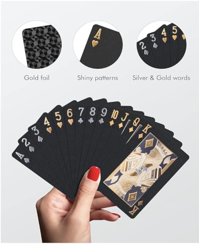 Black Diamond Playing Cards - Waterproof Deck for Magic, Poker, and Casino Fun. Ideal for Parties and Special Occasion Gifts (Black Diamond, 1 Deck) - style: BLACK DIAMOND