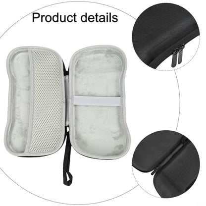 for Retroid Pocket 5 Carrying Case, Stylish Cloth Storage Bag with Organizer Pockets, Shockproof Travel Sleeve for Handheld Gaming Console, Black 25x12x5cm