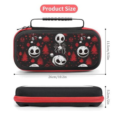 Switch Carrying Case Christmas Horror Switch Game Case with 20 Games Cartridges Hard Shell Travel Protection Storage Case for Console & Accessories