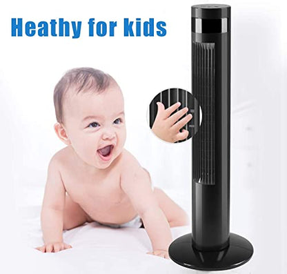 Antarctic Star Tower Fan Portable Electric Oscillating Fan Quiet Cooling Remote Control Standing Bladeless Floor Fans 3 Speeds Wind Modes Timer Bedroom Office (36 inch, Black) | Quiet Cooling Remote Control Standing Bladeless 3 Speeds Wind Modes Timer for