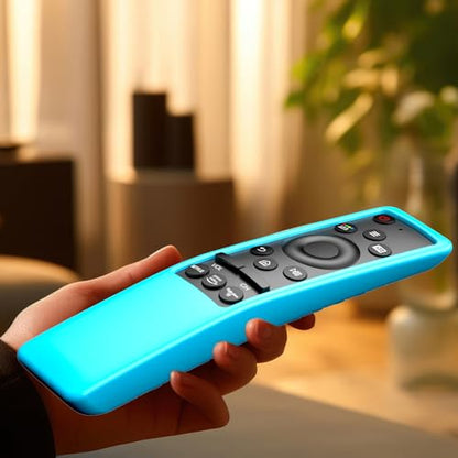 Remote Cover for Samsung Smart TV, Silicone Protective Case for BN59 Series Controller Skin Sleeve Blue - color: Sky blue