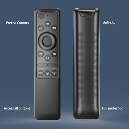 Remote Cover for Samsung Smart TV, Silicone Protective Case for BN59 Series Controller Skin Sleeve Black - color: Black