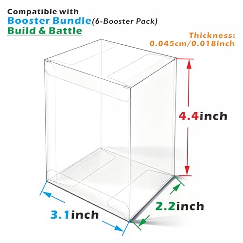 10PCS Plastic Protector Case For Booster Bundle/Build & Battle Foldable Clear Display Box Plastic Display Case Compatible with Booster Bundle Collectors Cards Protector - size: 10PCS