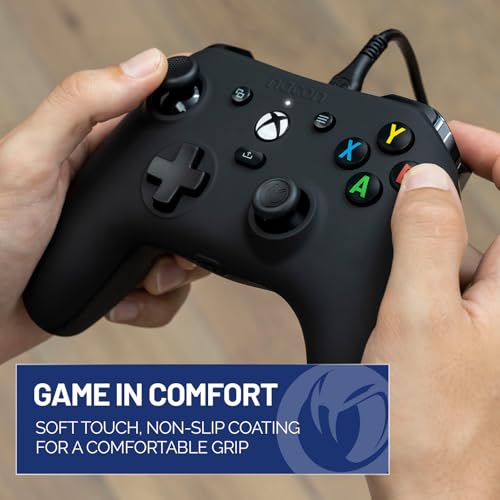 NACON Evol-X Pro Wired Controller Officially Licensed for Xbox Series X|S, Xbox One, and PC - Mappable Back Buttons -Dual Vibration Motors -3.5mm Audio Jack - Soft-Touch Black